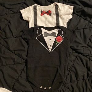 Baby tuxedo onesie